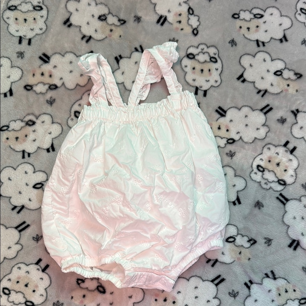 White Baby Romper